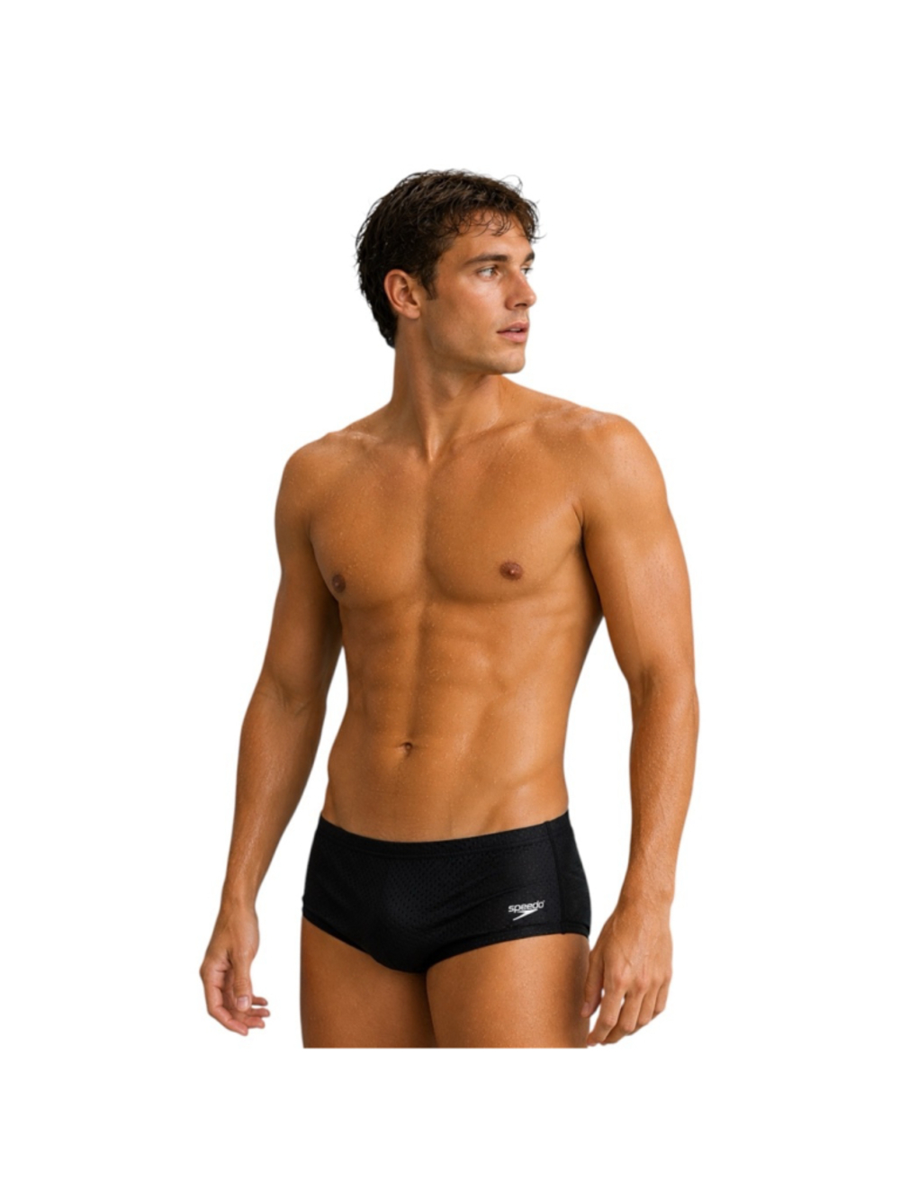 Speedo Mesh Drag Suit Black Training Swim Brief Cover Size 38 NWT